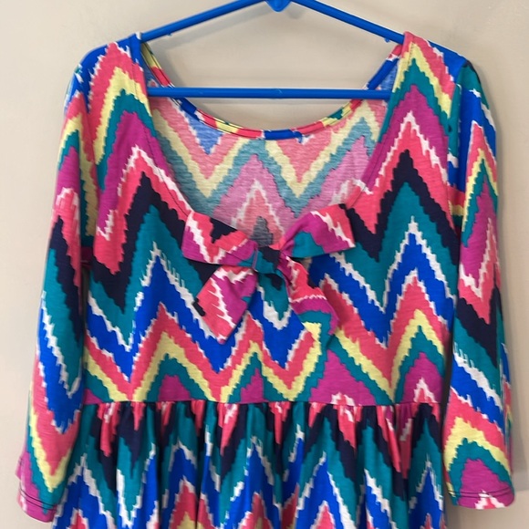 Lilly Pulitzer Girls Mini Evelyn dress - Multi Hearts a Flutter Size Large 10-12 - Picture 5 of 16